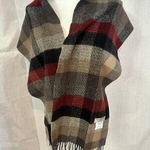 Via Condotti Wool Scarf in Black and Gray